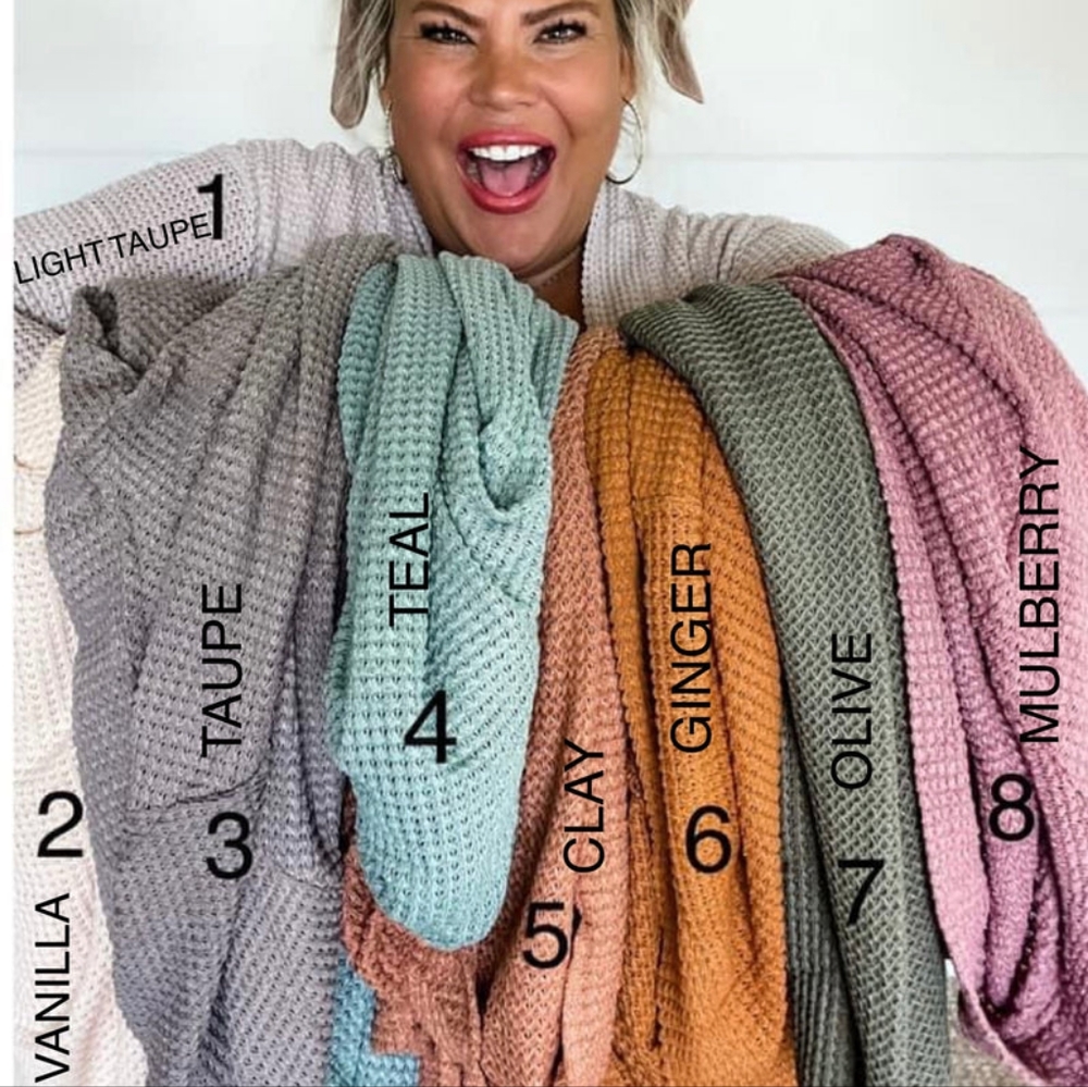 🌊Waffle Knit Cardigan - Picture 2 of 2